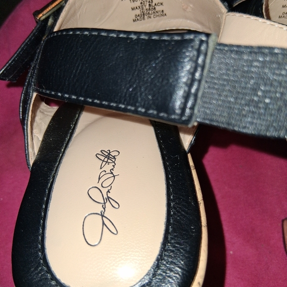 Jacylyn Smith Maxey Black Platform Buckle Slingback Sandals Size 10 NWOT - Picture 4 of 13